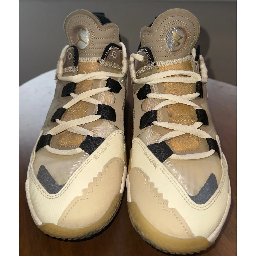Jordan Why Not Zer0.4 Basketball Shoes Tan Beige Black Mens 8.5